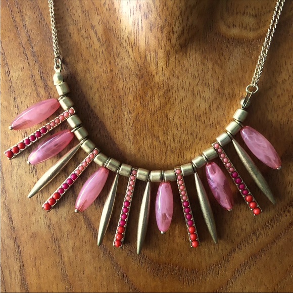 NWT Gold Toned & Beaded Boho Fringe Necklace - Picture 8 of 14